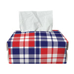 American Independence Day Plaid Print Rectangle Tissue Box Cover