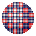 American Independence Day Plaid Print Round Blanket