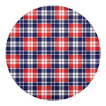 American Independence Day Plaid Print Round Blanket