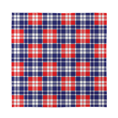 American Independence Day Plaid Print Silk Bandana