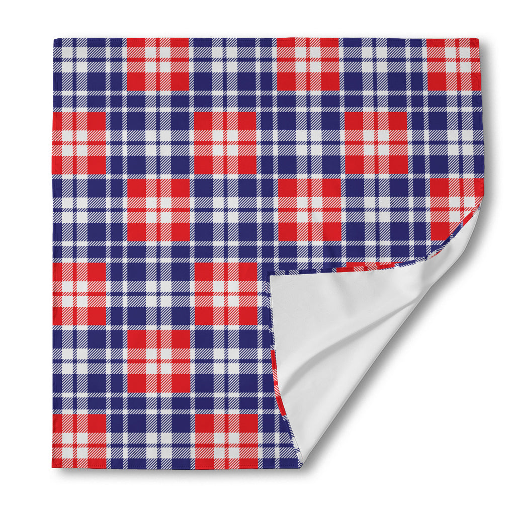 American Independence Day Plaid Print Silk Bandana