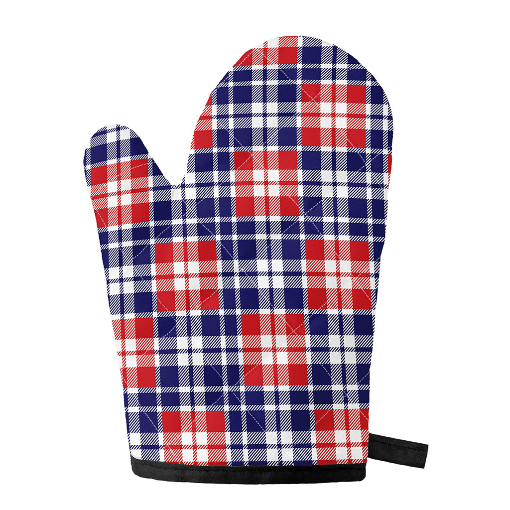 American Independence Day Plaid Print Single Oven Mitt