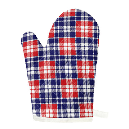 American Independence Day Plaid Print Single Oven Mitt