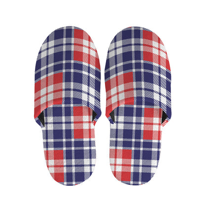 American Independence Day Plaid Print Slippers