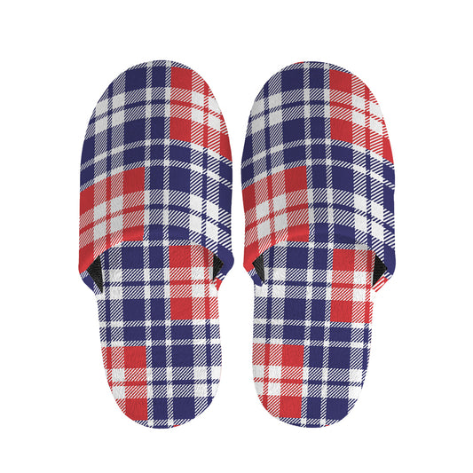 American Independence Day Plaid Print Slippers