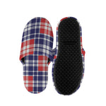 American Independence Day Plaid Print Slippers