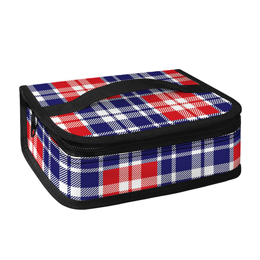American Independence Day Plaid Print Small Lunch Bag