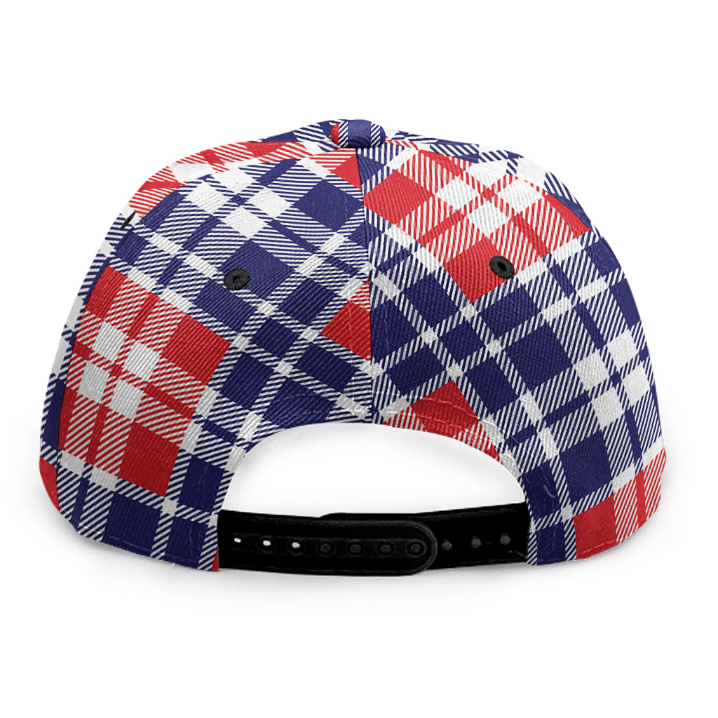 American Independence Day Plaid Print Snapback Cap