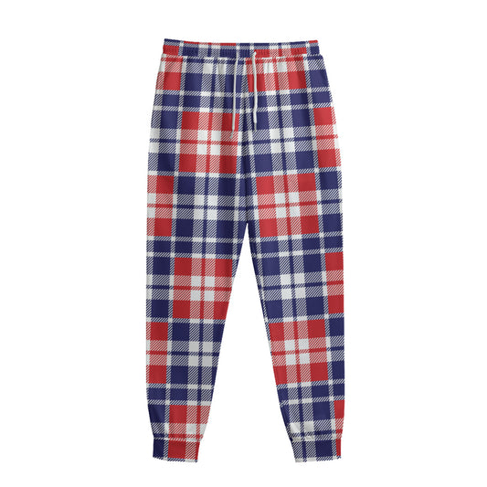 American Independence Day Plaid Print Sweatpants