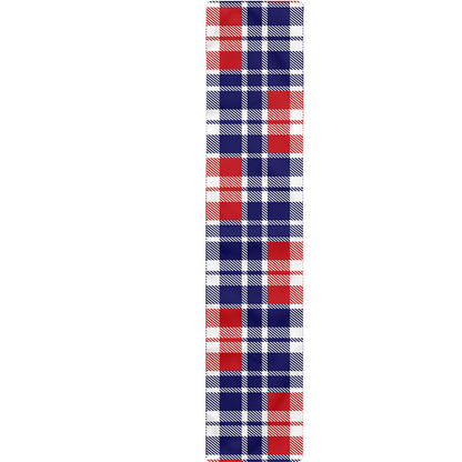 American Independence Day Plaid Print Table Runner