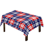 American Independence Day Plaid Print Tablecloth