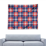 American Independence Day Plaid Print Tapestry