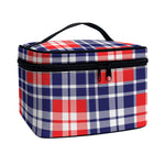American Independence Day Plaid Print Travel Makeup Bag