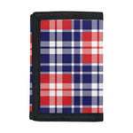 American Independence Day Plaid Print Trifold Wallet