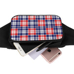 American Independence Day Plaid Print Waist Bag