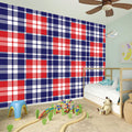 American Independence Day Plaid Print Wall Sticker