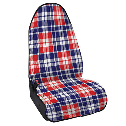 American Independence Day Plaid Print Waterproof Car Seat Cover