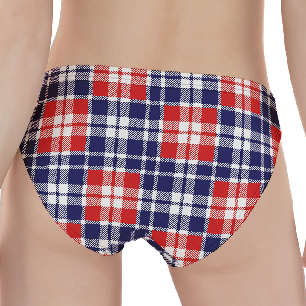 American Independence Day Plaid Print Women's Panties