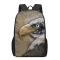 American Land Of Liberty Print 17 Inch Backpack
