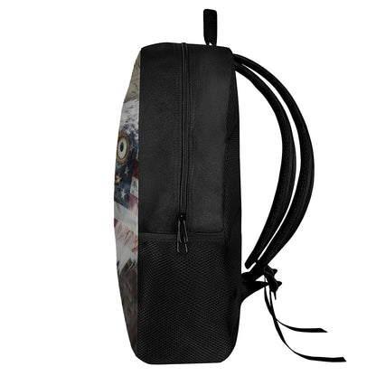 American Land Of Liberty Print 17 Inch Backpack