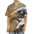 American Land Of Liberty Print Aloha Shirt