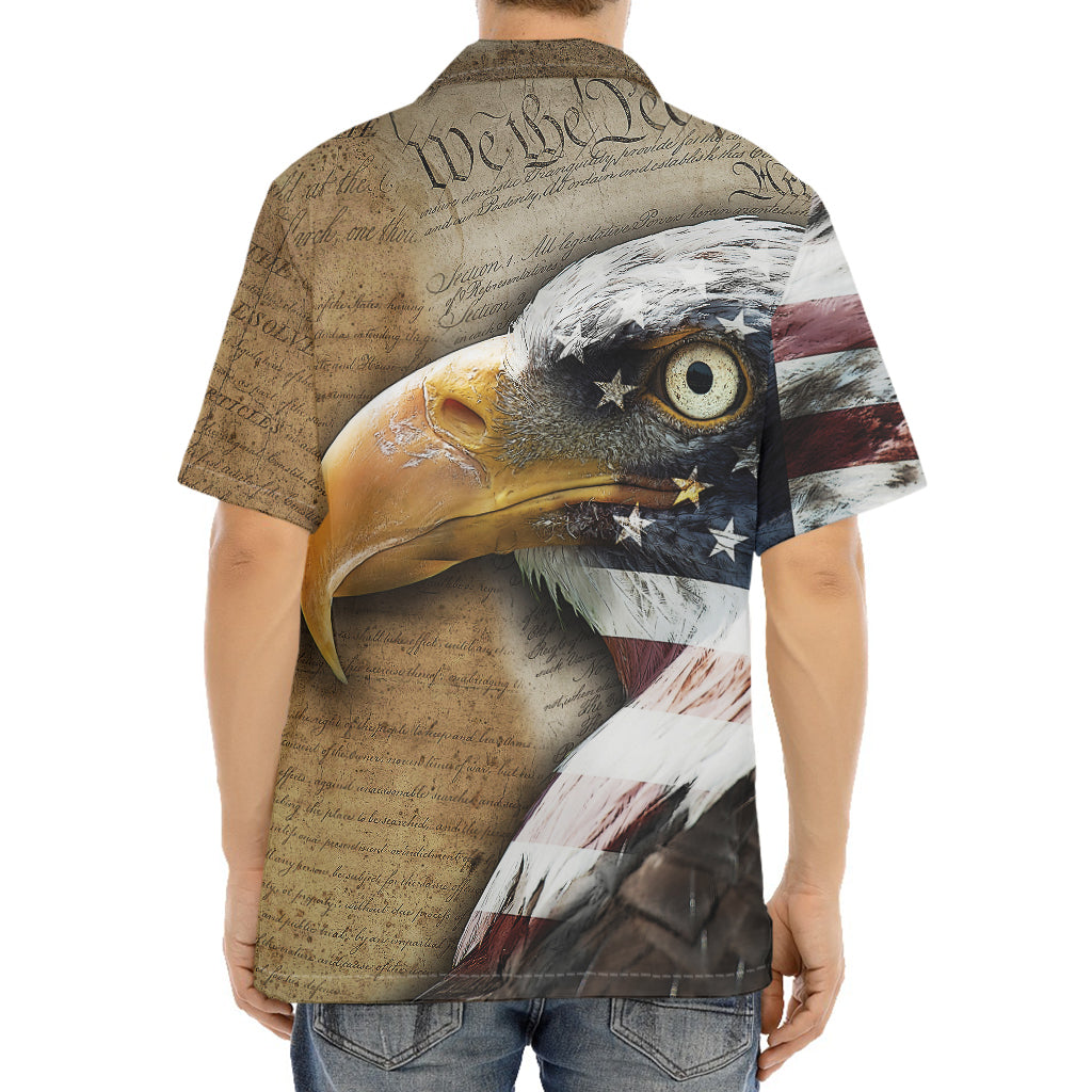 American Land Of Liberty Print Aloha Shirt