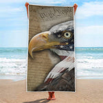 American Land Of Liberty Print Beach Towel