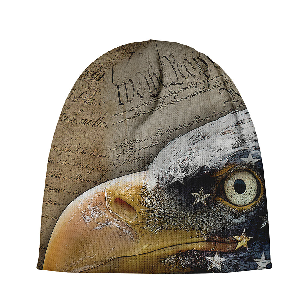 American Land Of Liberty Print Beanie