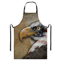 American Land Of Liberty Print Bib Apron With Pocket