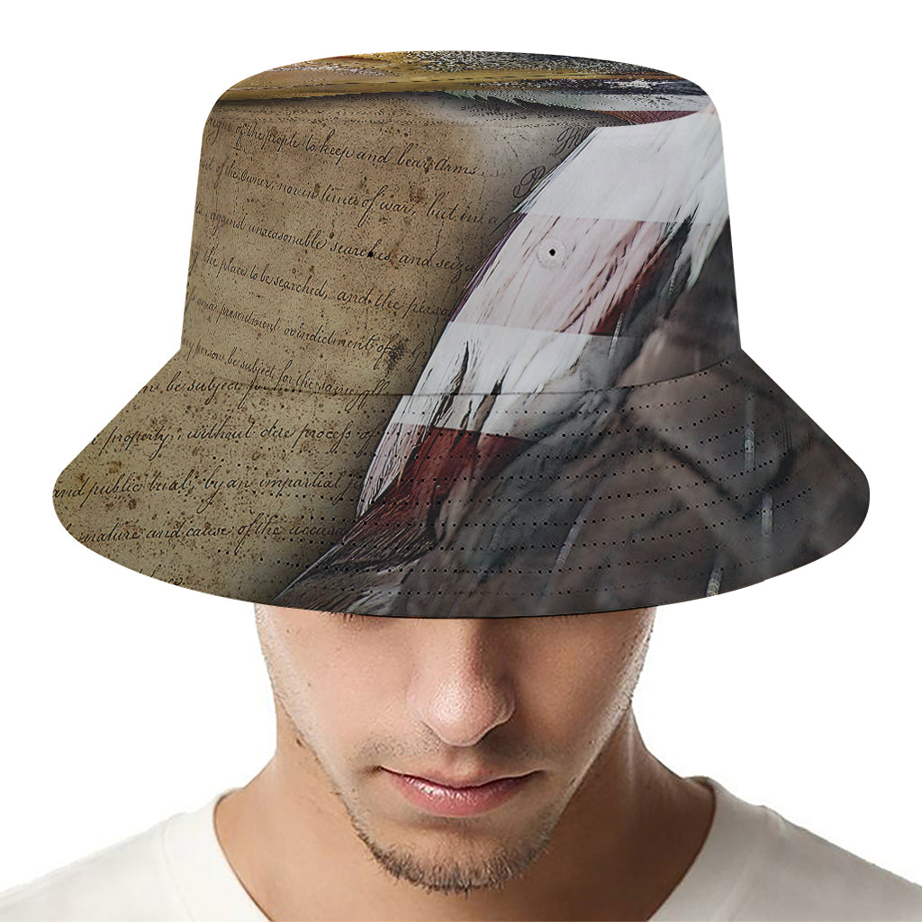 American Land Of Liberty Print Bucket Hat