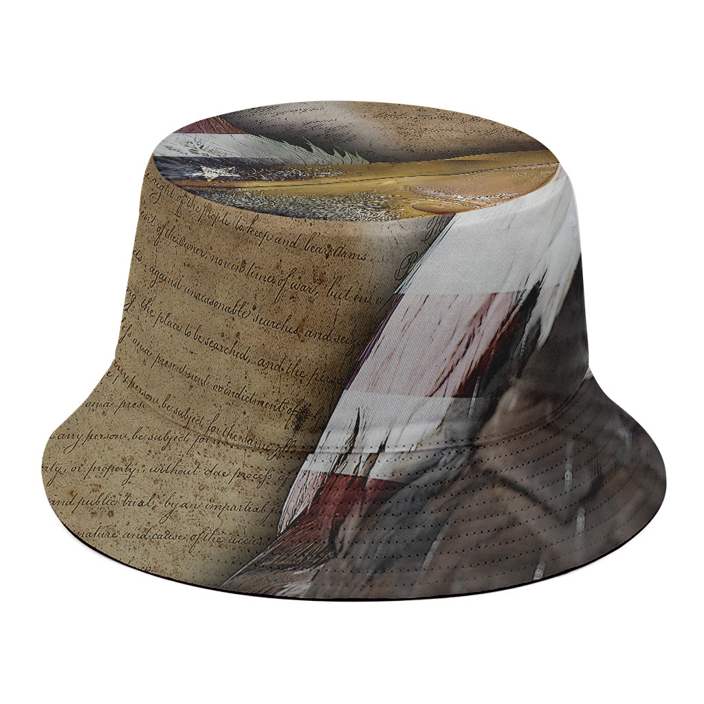 American Land Of Liberty Print Bucket Hat