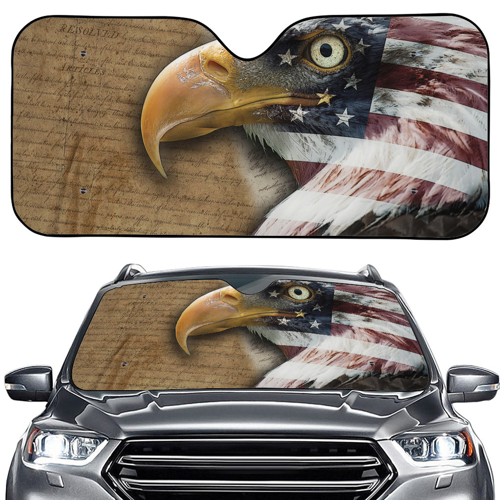 American Land Of Liberty Print Car Windshield Sun Shade