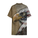 American Land Of Liberty Print Cotton Hawaiian Shirt