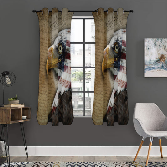 American Land Of Liberty Print Curtain