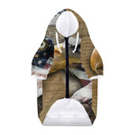 American Land Of Liberty Print Dog Zip Up Hoodie
