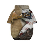 American Land Of Liberty Print Dog Zip Up Hoodie