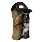 American Land Of Liberty Print Double Neoprene Wine Tote