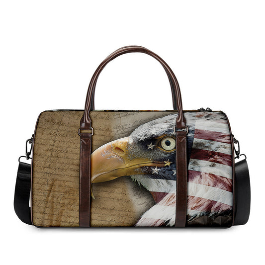 American Land Of Liberty Print Duffle Bag