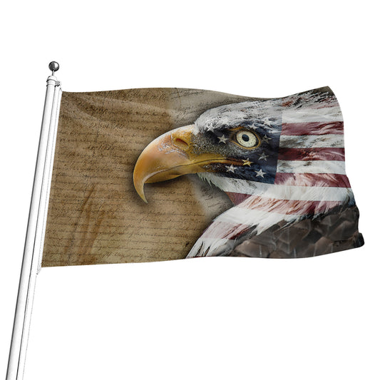 American Land Of Liberty Print Flag