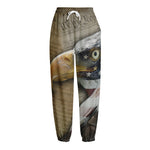 American Land Of Liberty Print Fleece Lined Knit Pants