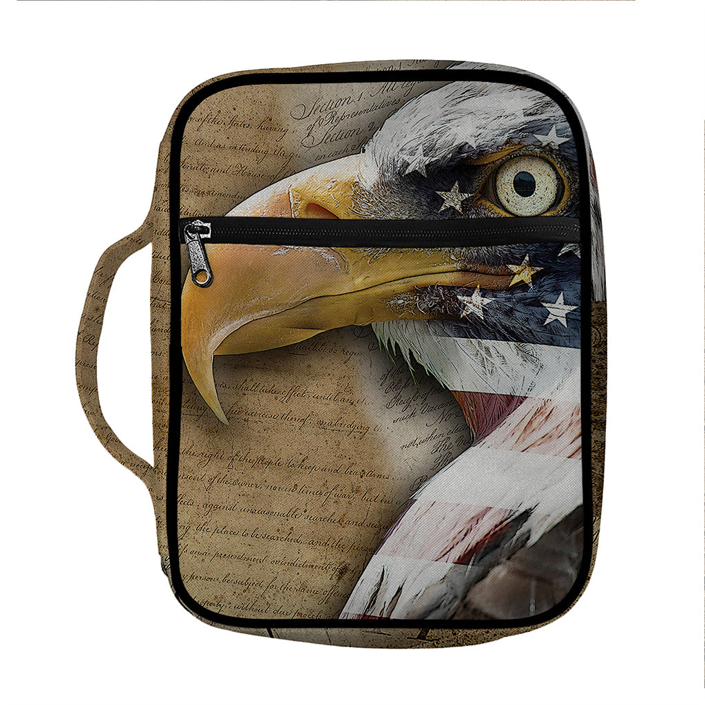 American Land Of Liberty Print Front Pocket Bible Bag