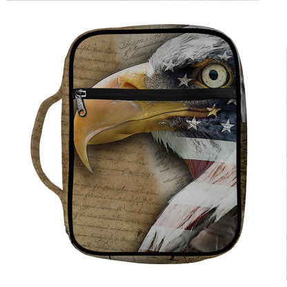 American Land Of Liberty Print Front Pocket Bible Bag