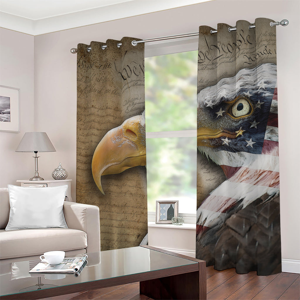 American Land Of Liberty Print Grommet Curtains