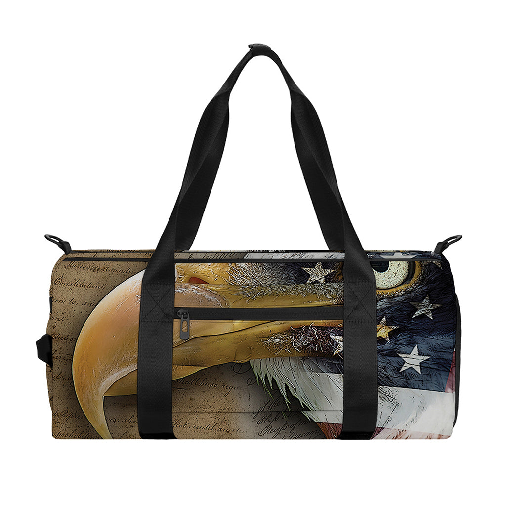 American Land Of Liberty Print Gym Bag