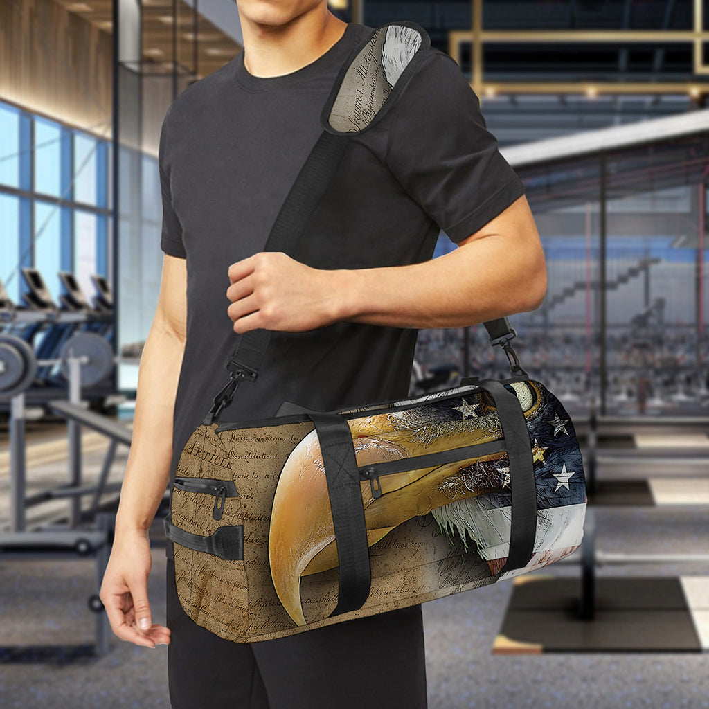 American Land Of Liberty Print Gym Bag