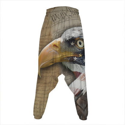 American Land Of Liberty Print Hammer Pants
