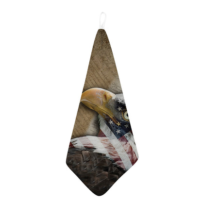 American Land Of Liberty Print Hand Towel