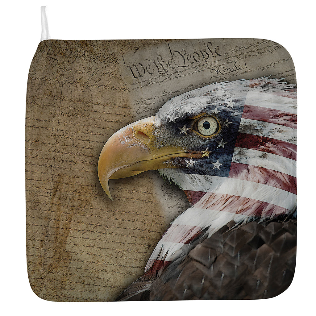 American Land Of Liberty Print Hand Towel