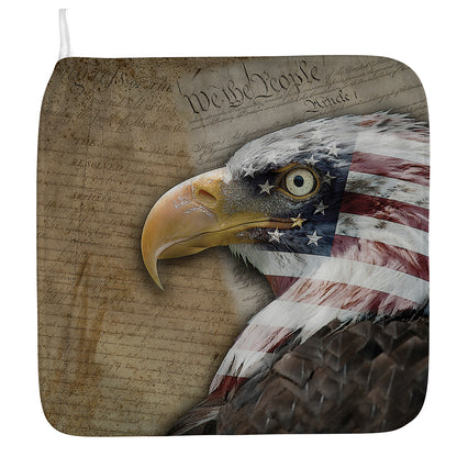 American Land Of Liberty Print Hand Towel
