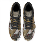 American Land Of Liberty Print High Top Leather Sneakers